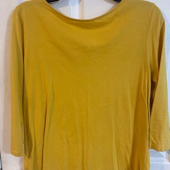 - Women’s yellow charter club three-length sleeve top size‎ medium - Picture 5 of 5